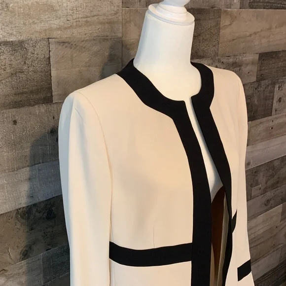 Kasper Open Blazer with black trim Size 8 - Picture 5 of 16